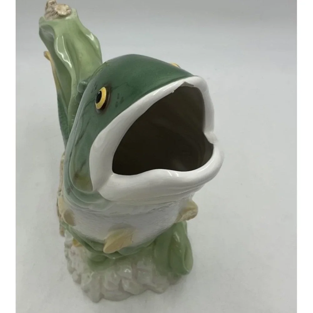 Lenox Riverwood by Catherine McClung Ceramic Fish Pitcher 11-1/2